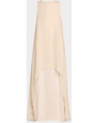 Peserico - Sleeveless Chain-Trim Layered Maxi Dress - Lyst