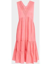 knee length dresses for ladies Sorrento Linen Midi Dress main image 0