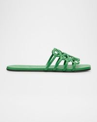 Loewe - Petal Leather Anagram Slide Sandals - Lyst