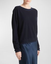 Vince - Wool And Silk Double-layer Crop Sweater - Lyst