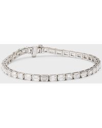 Neiman Marcus - Lab Grown Diamond Platinum Emerald-Cut Bracelet, 7"L, 12.21Ctw - Lyst