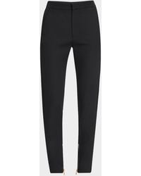Balmain - Zip-Hem Satin-Stripe Slim-Leg Grain De Poudre Pants - Lyst