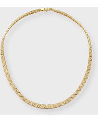 Anita Ko - 18k Yellow Gold Thin Pave Diamond Necklace - Lyst