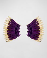 Mignonne Gavigan Mini Madeline Gameday Earrings, Purple/gold