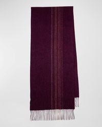Paul Smith - Offset Striped Fringe Scarf - Lyst