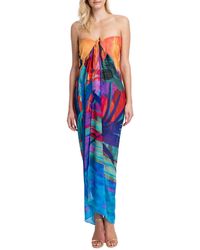 Gottex Indian Summer Coverup Pareo - Blue