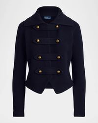 Polo Ralph Lauren - Double-Breasted Wool-Blend Knit Jacket - Lyst