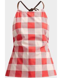 SER.O.YA - Deza Check Halter Top - Lyst