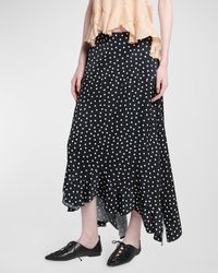 Stella McCartney - Polka Dot-Print Tiered Asymmetric Maxi Skirt - Lyst