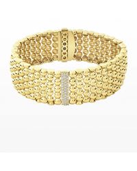 Lagos - 18k Caviar Gold Diamond-plate Wide Rope Bracelet - 20mm, Size M - Lyst
