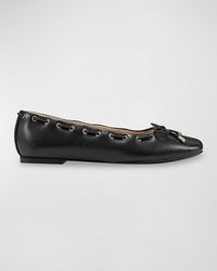 Marc Fisher - Letizia Leather Bow Ballet Flats - Lyst