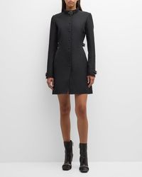 Courreges - Buckle Single-Breasted Twill Coat - Lyst