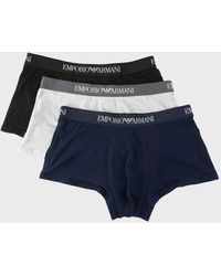 Emporio Armani - 3-Pack Trunks - Lyst