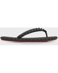 Christian Louboutin - Loubi Donna Spike Sole Flip Flops - Lyst