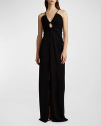 Zac Posen - Jersey Cut-out Ruched Gown - Lyst
