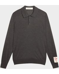 Golden Goose - Wool Knit Polo Shirt - Lyst