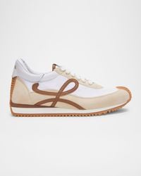 Loewe - Flow Runner Suede And Leather Sneakers - Lyst