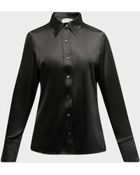 Ramy Brook - Victoria Stretch Silk Button-Front Top - Lyst