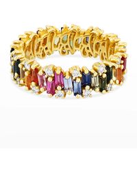 Suzanne Kalan - Alaia Rainbow Sapphire Eternity Ring Size 4-8 - Lyst