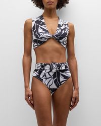 Ramy Brook - Palm Printed Oliwia Bikini Top - Lyst