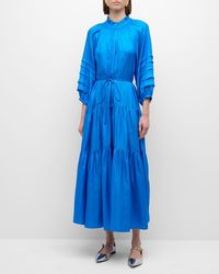 Apiece Apart - Trinidad Tiered Blouson-Sleeve Maxi Dress - Lyst