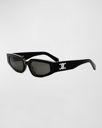 Celine - Triomphe Sleek Acetate Cat-Eye Sunglasses - Lyst