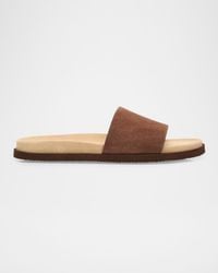 Brunello Cucinelli - Apos;S Suede Slides - Lyst