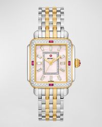 Michele - Limited Edition Deco Two-Tone 18K-Plated Stainless Steel Watch - Lyst