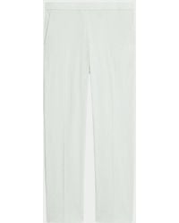 Theory - Treeca Good Linen Cropped Pull-On Ankle Pants - Lyst