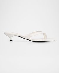 TOTEME - 35Mm Croc-Embossed Leather Heeled Flip Flops - Lyst