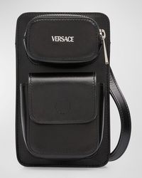 Versace - Leather Cargo Crossbody Bag - Lyst