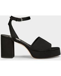 TOTEME - 100Mm Satin Platform Sandals - Lyst