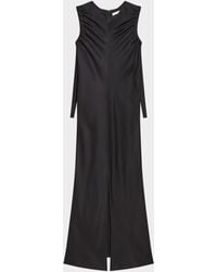 Helmut Lang - Ruched Sleeveless Maxi Dress - Lyst