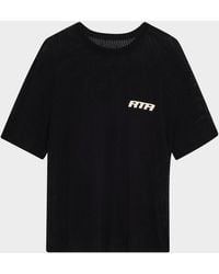 RTA - Ian Short-Sleeve Mesh Logo T-Shirt - Lyst