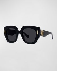 Loewe - Anagram Acetate Square Sunglasses - Lyst