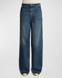 Khaite - Bacall Mid-Rise Relaxed Straight-Leg Jeans - Lyst