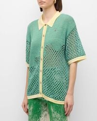 Ph5 - Olivia Crochet Short-Sleeve Button-Front Shirt - Lyst