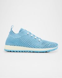 Jimmy Choo - Veles Knit Pearly Stud Trainer Sneakers - Lyst