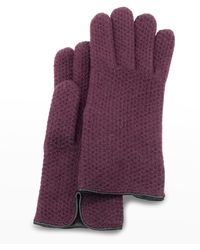 Portolano - Honeycomb Stitched Cashmere Gloves - Lyst
