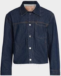 Helmut Lang - Apos;S Brooklyn Denim Cropped Trucker Jacket - Lyst