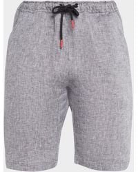 Kiton - Linen Drawstring Mid-Rise Shorts - Lyst
