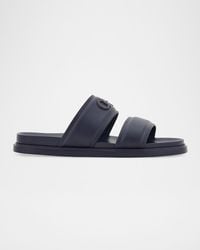 Ferragamo - Apos;S Saint Bartheva Padded Leather Double-Strap Slide Sandals - Lyst