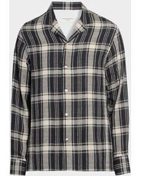 Officine Generale - Apos;S Eren Checked Cotton-Blend Button-Front Shirt - Lyst