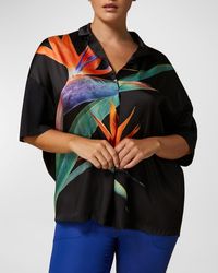 Marina Rinaldi - Plus Size Teglia Floral-Print Jersey T-Shirt - Lyst