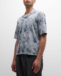 Officine Generale - Eren Flower-Print Camp Shirt - Lyst