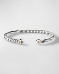 David Yurman - Cable Bracelet In Silver With 18k Gold, 4mm - Lyst