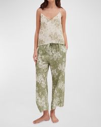 Desmond & Dempsey - Floral Leopard-Print Cami & Pants Pajama Set - Lyst