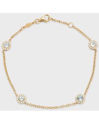 Kiki McDonough - Grace 18k Yellow Gold Chain Bracelet With Green Amethyst And Diamonds - Lyst