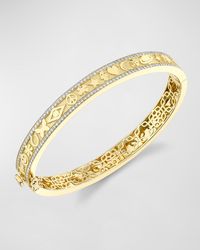 Sydney Evan - 14k Diamond Pave Icon Bangle Bracelet - Lyst