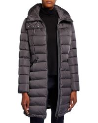 Moncler Flammette High-neck Puffer Coat, Olive - Green